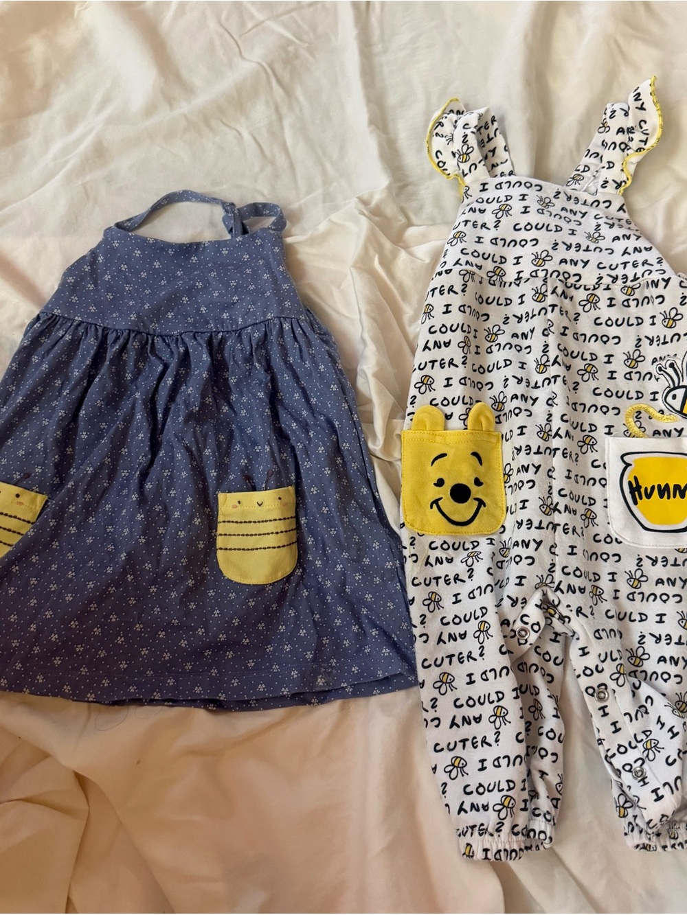Cute Navy Dress with Yellow Pocket Accents - Kids Bottoms